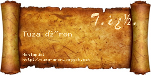 Tuza Áron névjegykártya